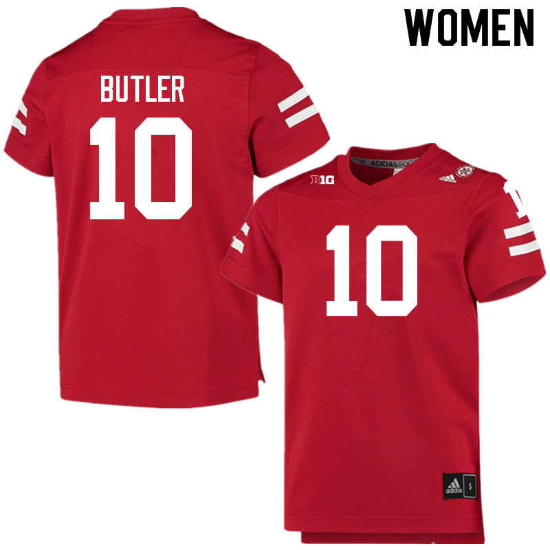 Women #10 Jimari Butler Nebraska Cornhuskers College Football Jerseys Sale-Scarlet